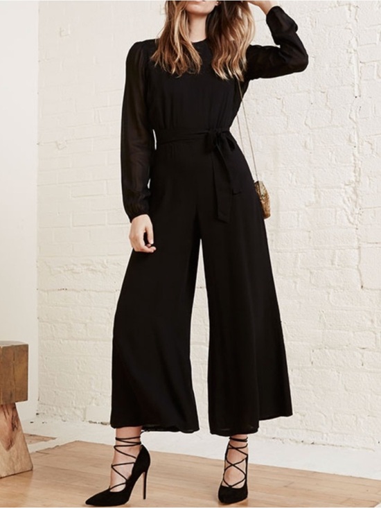 Reformation Pants - REFORMATION Felipe Jumpsuit in Black Size 0